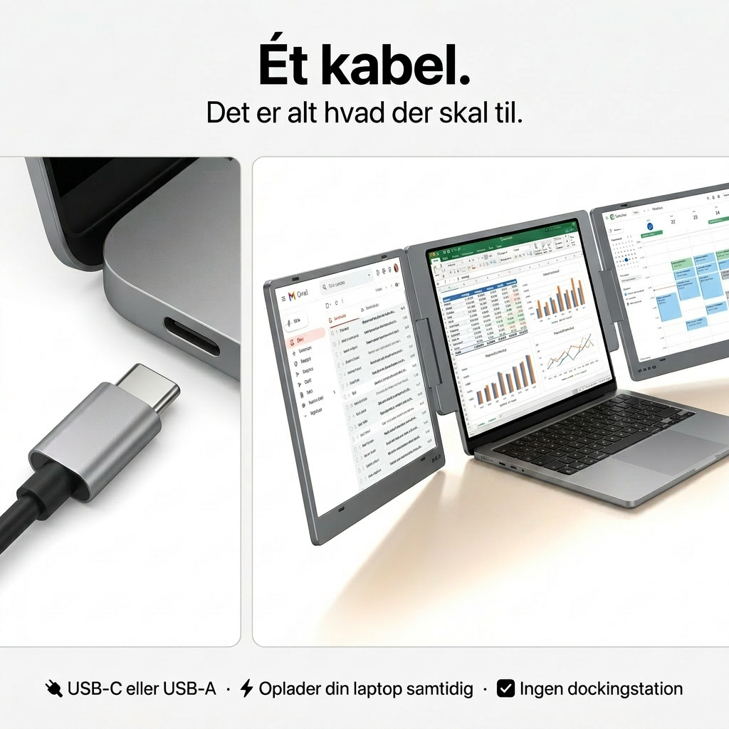 Alu Pro Bærbar Duo Skærmudvider