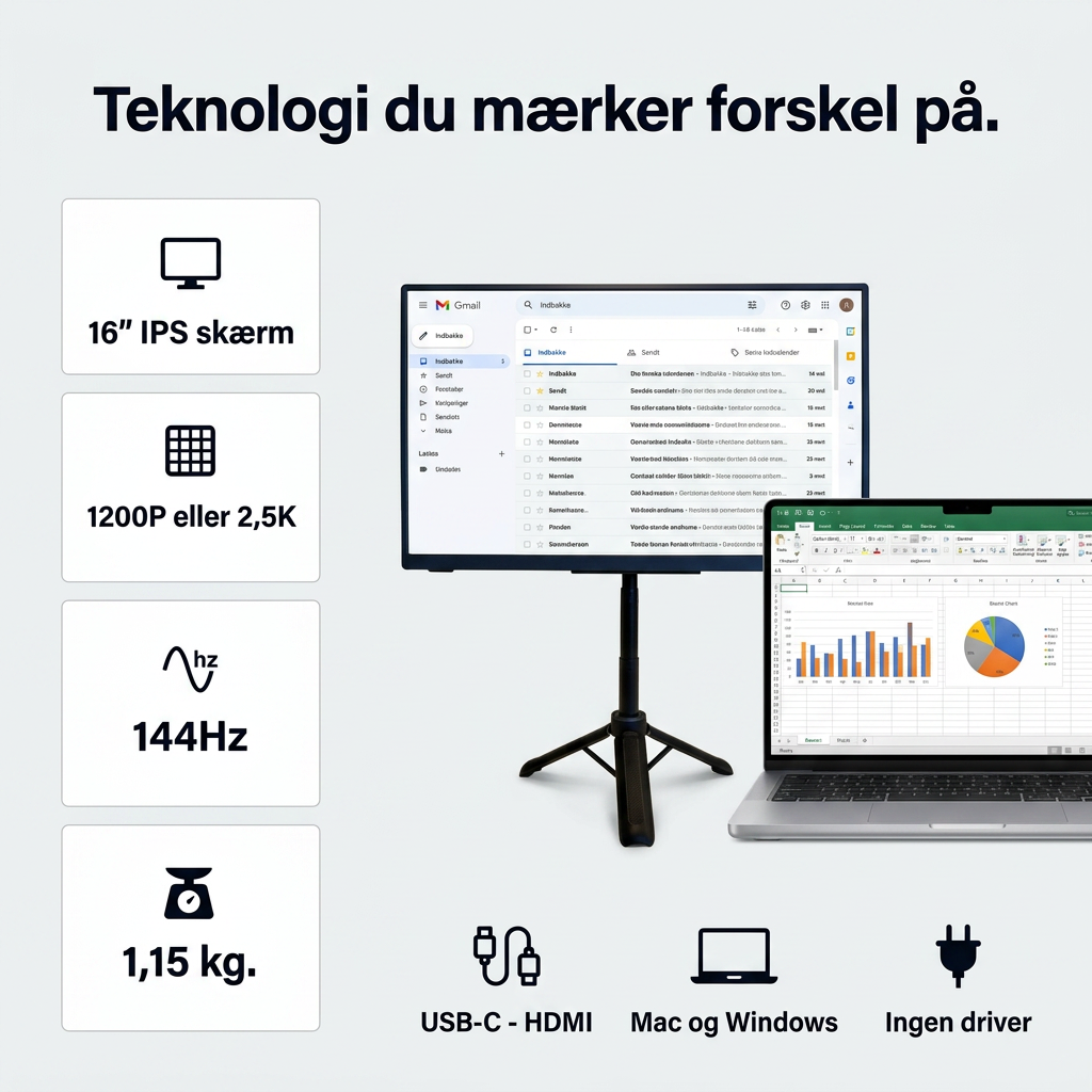 Bærbar Skærm Flex Pro – 16"