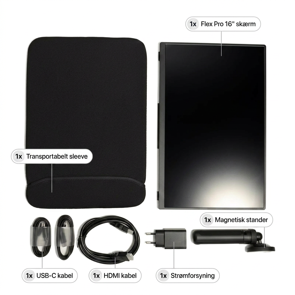 Bærbar Skærm Flex Pro – 16"