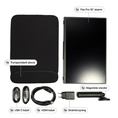 Bærbar Skærm Flex Pro – 16"
