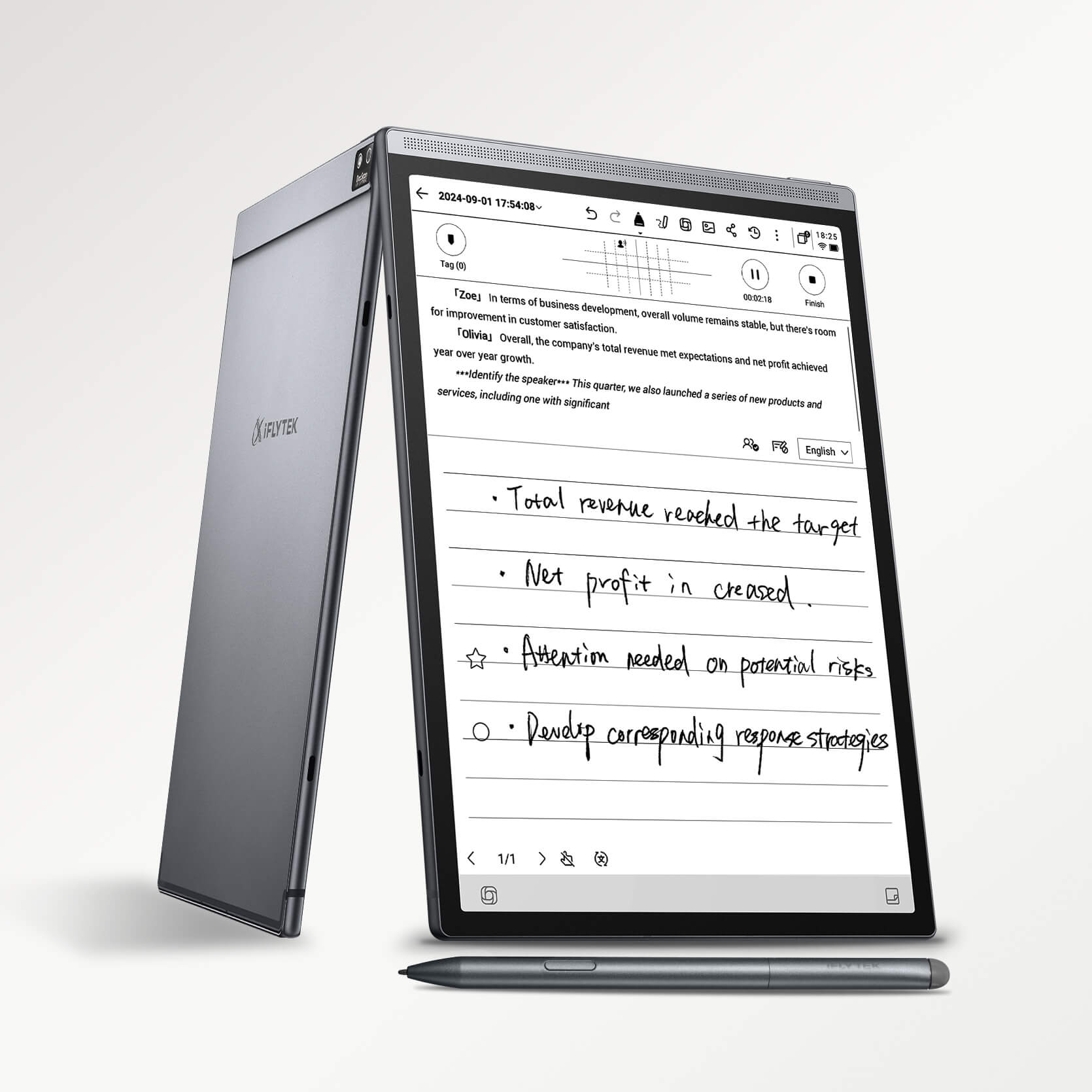 AINOTE Air 2 E-Notebook inkl. Pen + Cover - 8,2"